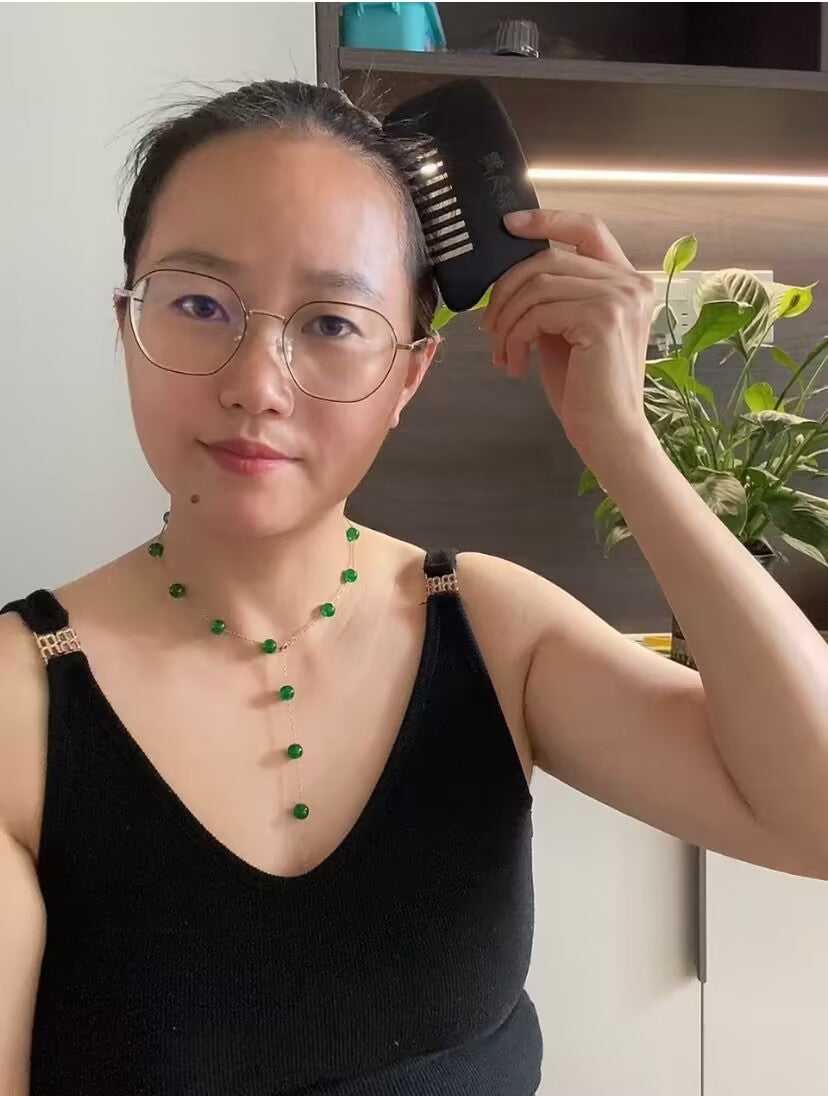 【GUA SHA Board 】2 in 1 GUA SHA Board Ox Horn-Scalp Massage, GUASHA the body