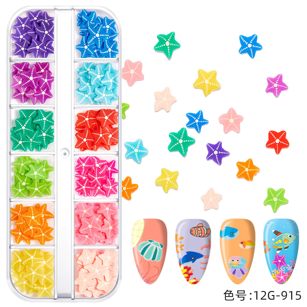 【Ocean Series】Polymer Slices Slices Fimo Slices for DIY Slime Resin Making Charms Lip Gloss Nail Art Cellphone Decorations.