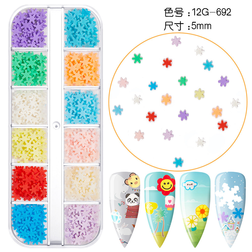 【Christmas Slices Series】Snowflake Santa Claus tree nail accessories nail stickers glitter powder