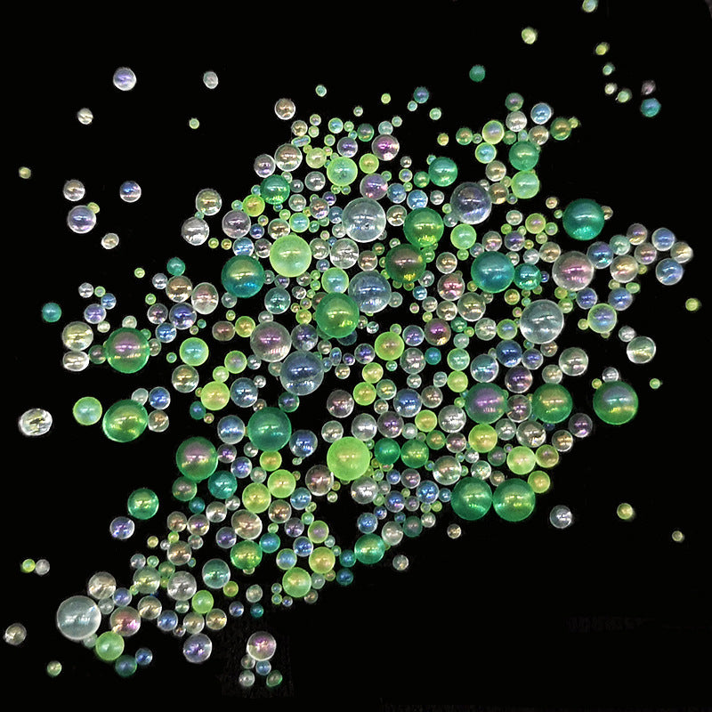 Resin Bubble Beads 2~3mm Droplet Bubble Beads Red Green Tiny Crystal Glass Balls Mini Bubble Ball Beads Christmas Resin Filler for DIY Shaker Resin Molds Resin Pendant Jewelry Making
