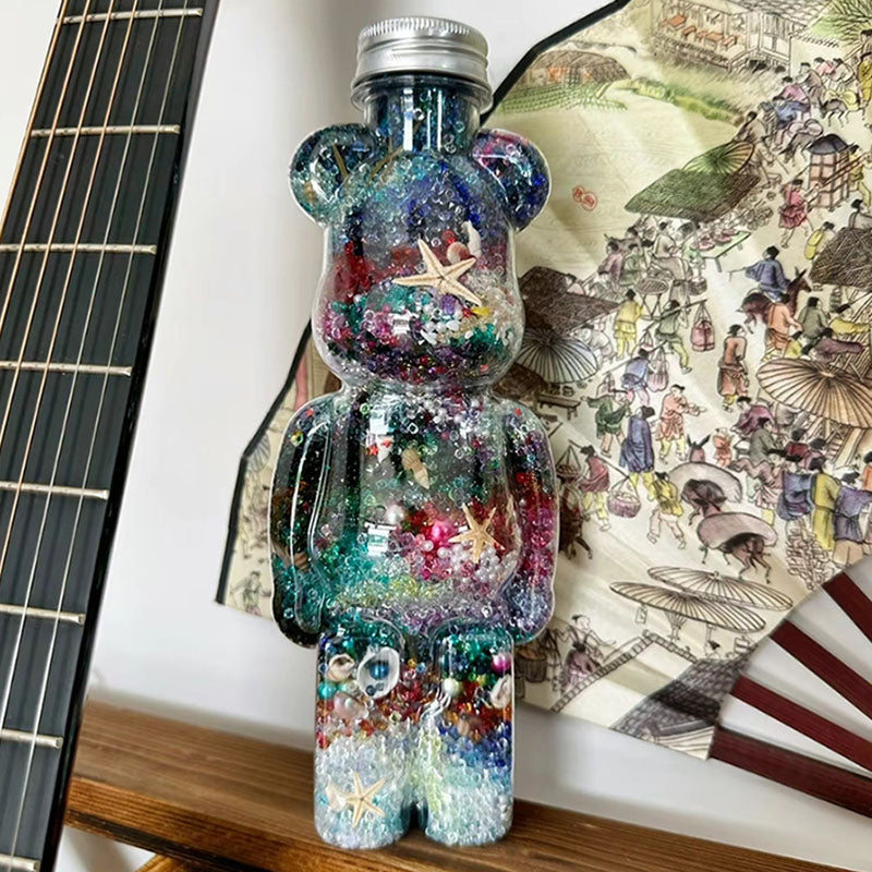 700ml Bear Bottle Birthday Gifts for Women | Desk Decorations | Home Decor | Decorative Ornaments for Living Room, Bedroom, Office Desktop, Cabinets