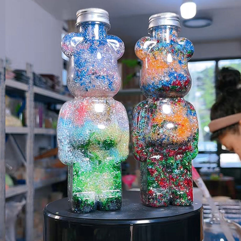 700ml Rhinestone Bear Bottle Birthday Gifts for Women | Desk Decorations | Home Decor | Decorative Ornaments for Living Room, Bedroom, Office Desktop,
