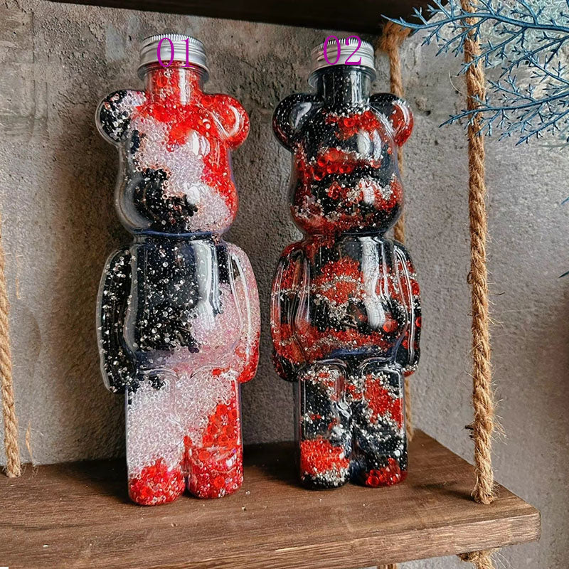 700ml Rhinestone Bear Bottle Birthday Gifts for Women | Desk Decorations | Home Decor | Decorative Ornaments for Living Room, Bedroom, Office Desktop,