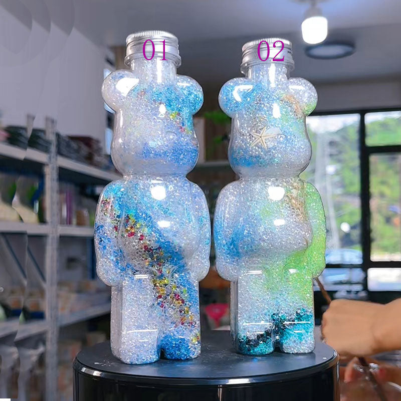 700ml Rhinestone Bear Bottle Birthday Gifts for Women | Desk Decorations | Home Decor | Decorative Ornaments for Living Room, Bedroom, Office Desktop