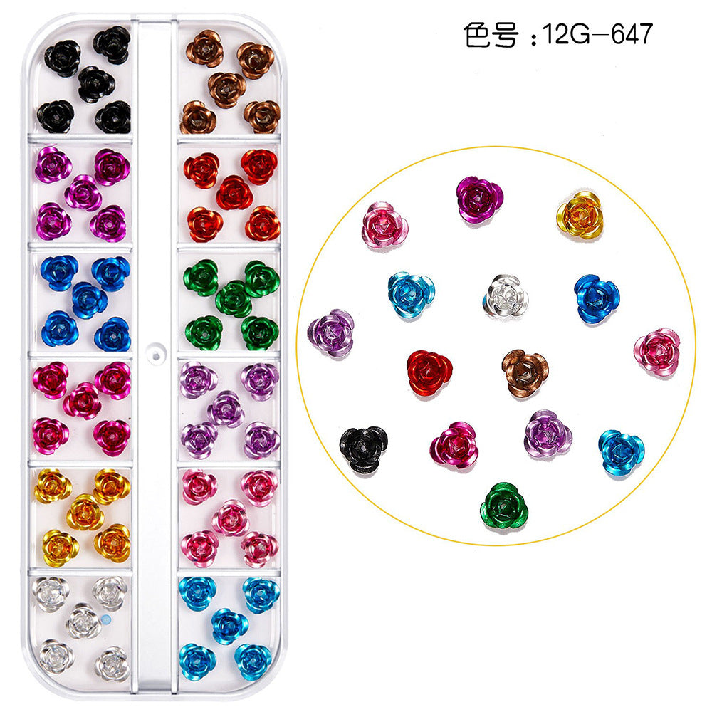 【Mixed Kit Series】Nail Pearl Flower Alloy Shell Jewelry Aurora Transparent Resin Diamond Nail Decoration Sequins