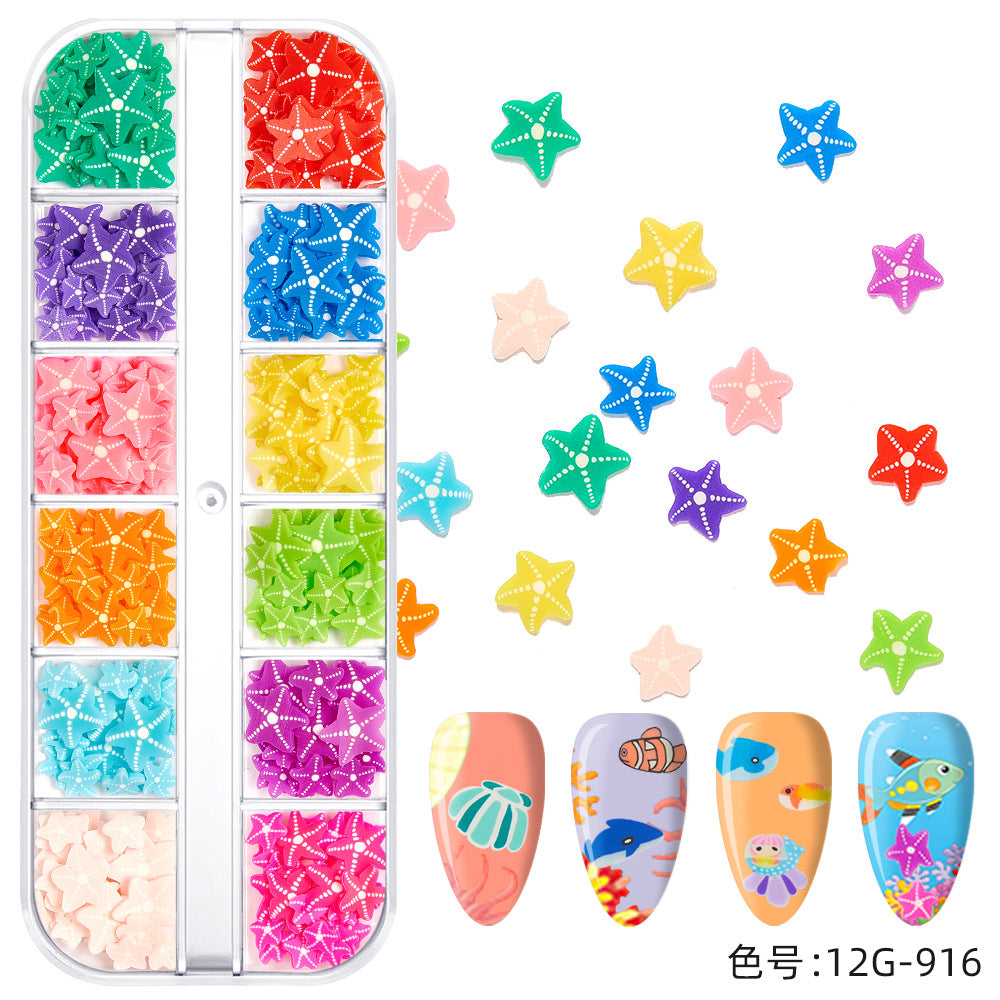 【Ocean Series】Polymer Slices Slices Fimo Slices for DIY Slime Resin Making Charms Lip Gloss Nail Art Cellphone Decorations.