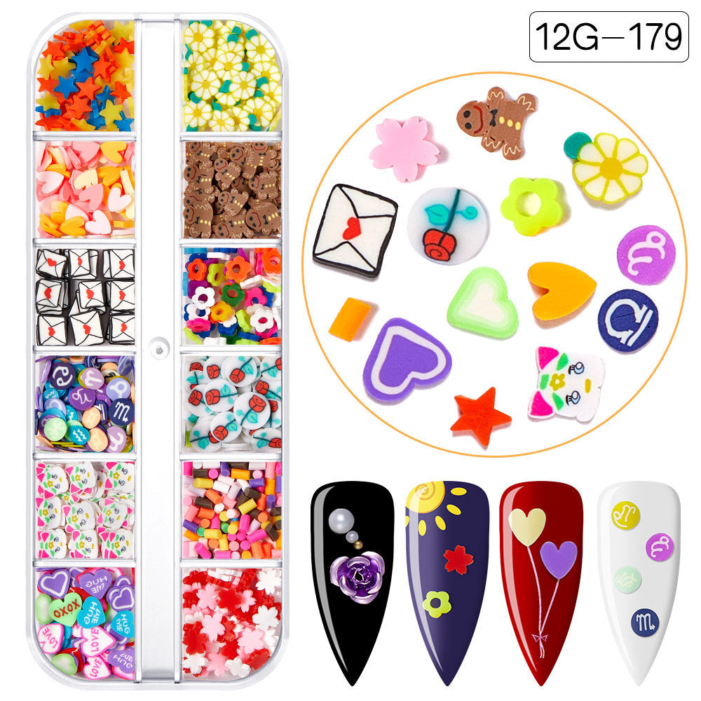 【Valentine's Day Slices Series】Love Heart Shape Polymer Clay Slices for DIY Slime Resin Making Charms Lip Gloss Nail Art Cellphone Decorations Nails Design Halloween Christmas Party Decor