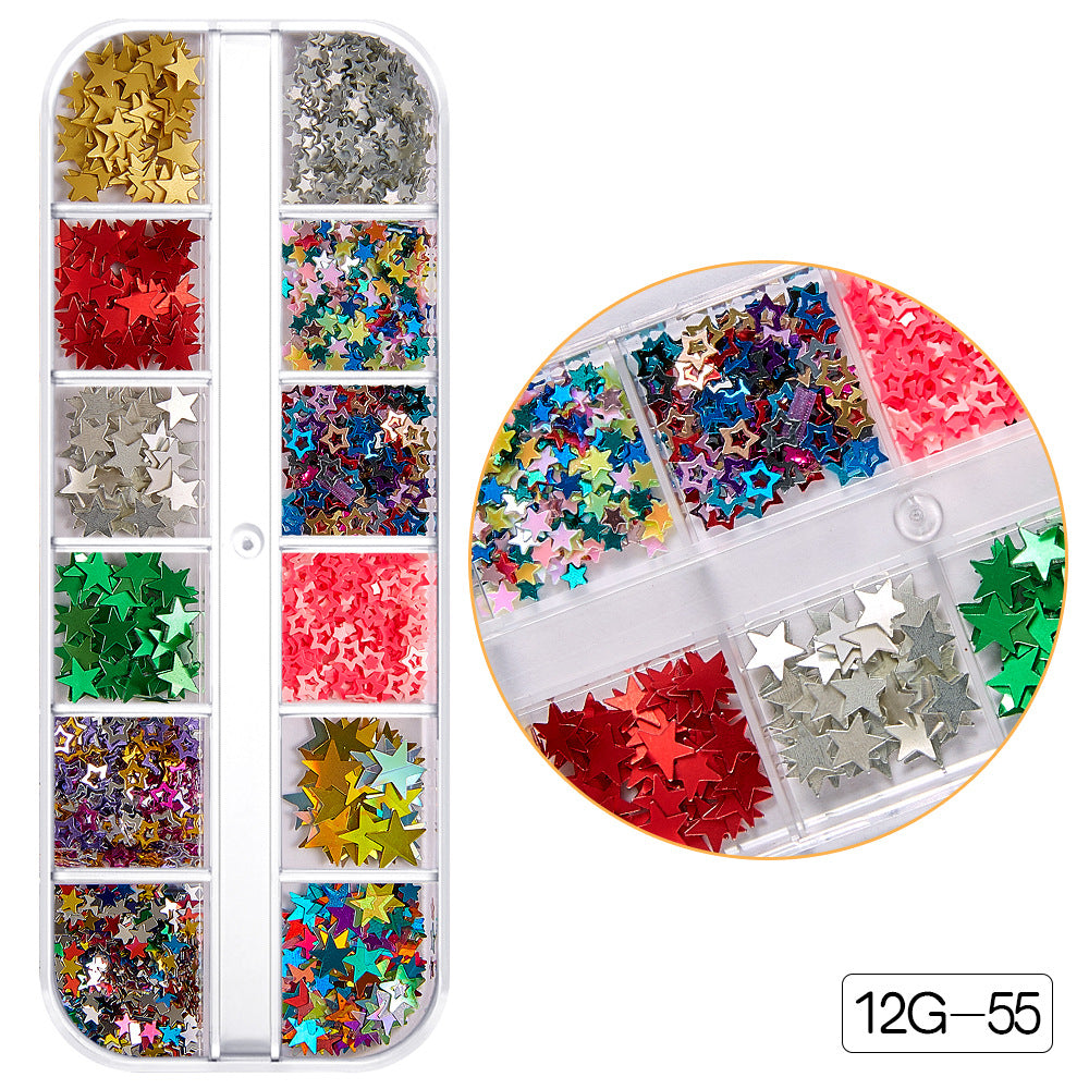 【Christmas Slices Series】Snowflake Santa Claus tree nail accessories nail stickers glitter powder