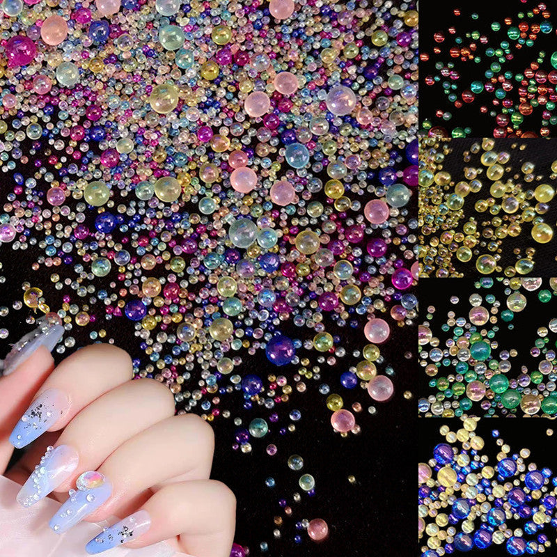 Resin Bubble Beads 2~3mm Droplet Bubble Beads Red Green Tiny Crystal Glass Balls Mini Bubble Ball Beads Christmas Resin Filler for DIY Shaker Resin Molds Resin Pendant Jewelry Making
