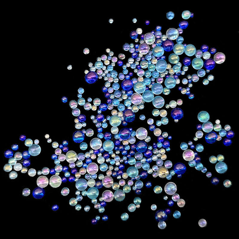 Resin Bubble Beads 2~3mm Droplet Bubble Beads Red Green Tiny Crystal Glass Balls Mini Bubble Ball Beads Christmas Resin Filler for DIY Shaker Resin Molds Resin Pendant Jewelry Making