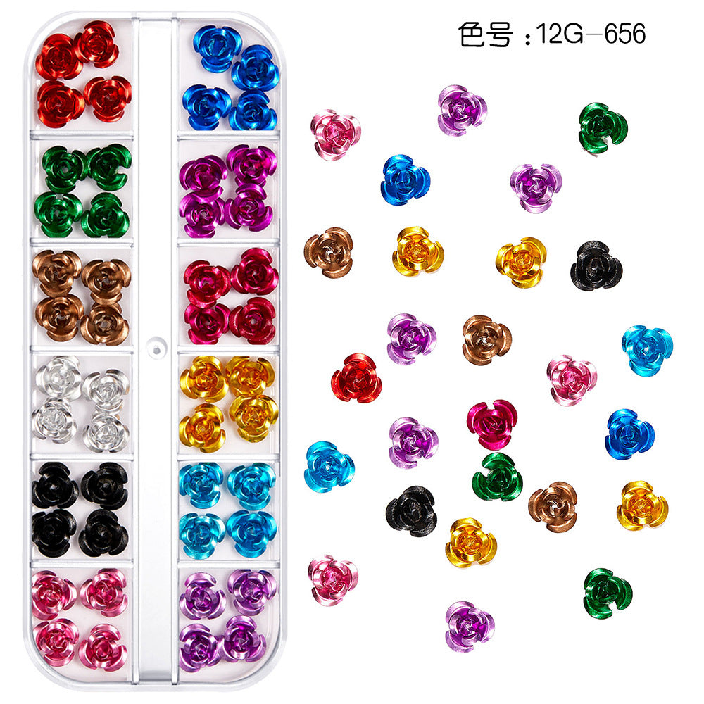 【Mixed Kit Series】Nail Pearl Flower Alloy Shell Jewelry Aurora Transparent Resin Diamond Nail Decoration Sequins