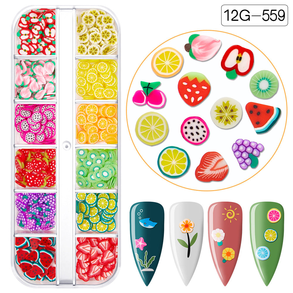 【Fruit Slices Series】Polymer Slices Slices Fimo Slices for DIY Slime Resin Making Charms Lip Gloss Nail Art Cellphone Decorations.