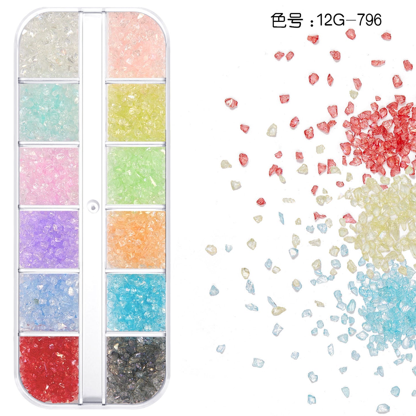 【Mixed Kit Series】Nail Pearl Flower Alloy Shell Jewelry Aurora Transparent Resin Diamond Nail Decoration Sequins