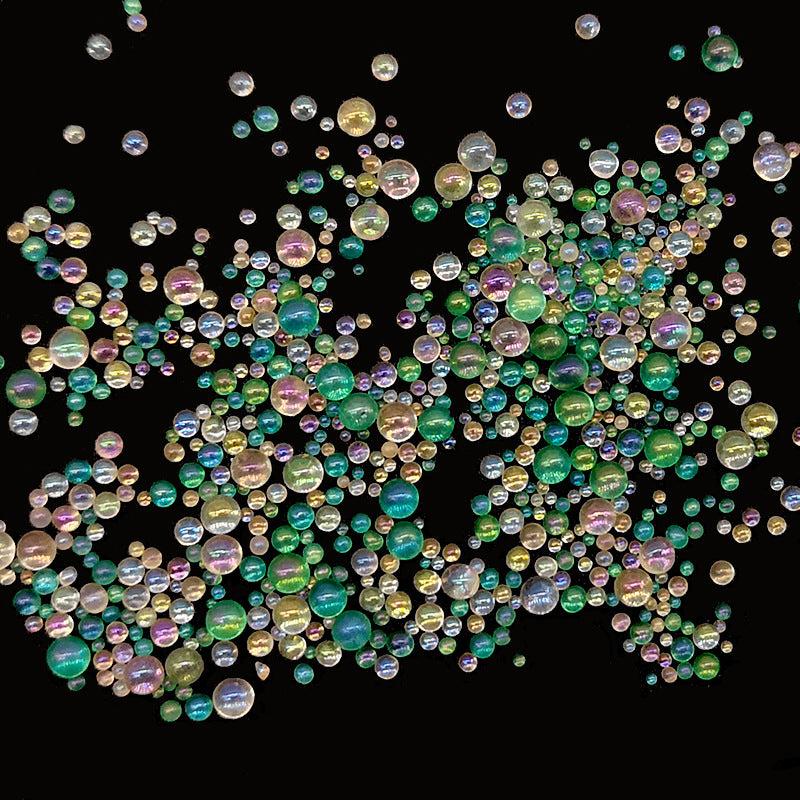 Resin Bubble Beads 2~3mm Droplet Bubble Beads Red Green Tiny Crystal Glass Balls Mini Bubble Ball Beads Christmas Resin Filler for DIY Shaker Resin Molds Resin Pendant Jewelry Making