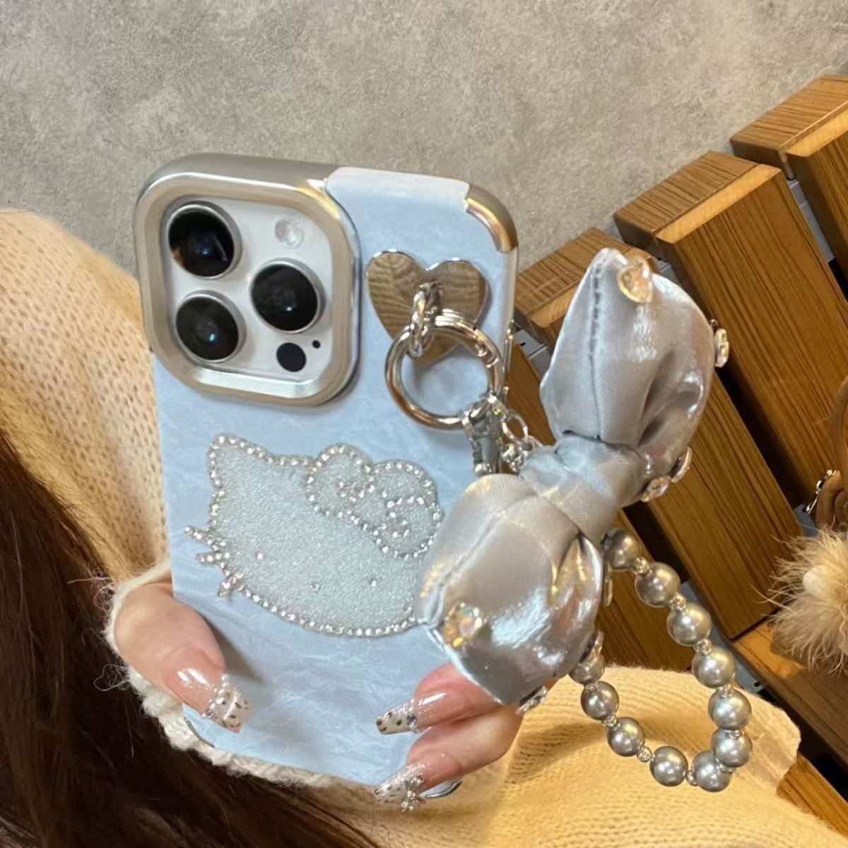 Cute KT + Bow Phone Case for iPhone 17 /16 /15/14/13/12/11 Accessories