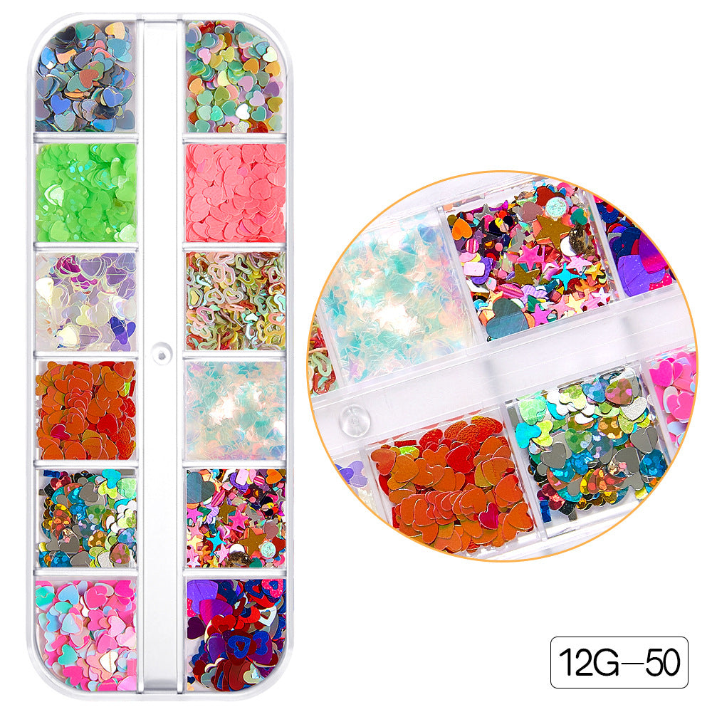 【Christmas Slices Series】Snowflake Santa Claus tree nail accessories nail stickers glitter powder