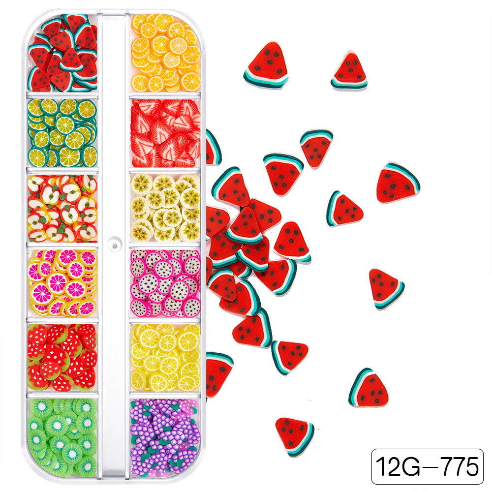 【Fruit Slices Series】Polymer Slices Slices Fimo Slices for DIY Slime Resin Making Charms Lip Gloss Nail Art Cellphone Decorations.
