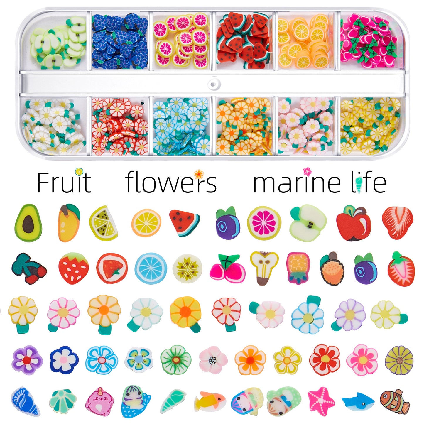 【Fruit Slices Series】Polymer Slices Slices Fimo Slices for DIY Slime Resin Making Charms Lip Gloss Nail Art Cellphone Decorations.