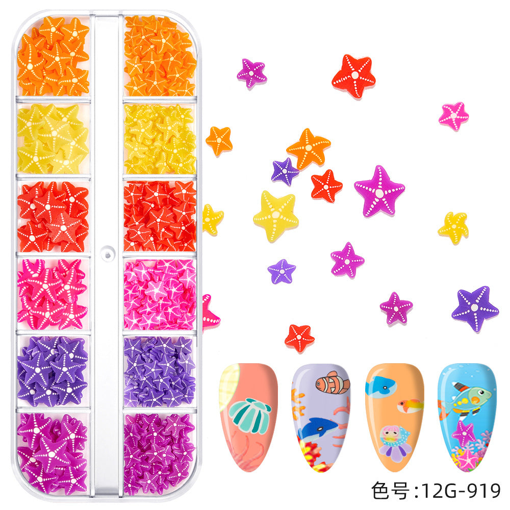 【Ocean Series】Polymer Slices Slices Fimo Slices for DIY Slime Resin Making Charms Lip Gloss Nail Art Cellphone Decorations.