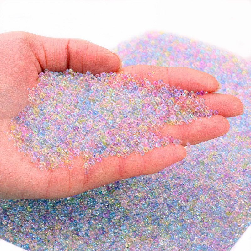 Resin Bubble Beads 2~3mm Droplet Bubble Beads Red Green Tiny Crystal Glass Balls Mini Bubble Ball Beads Christmas Resin Filler for DIY Shaker Resin Molds Resin Pendant Jewelry Making