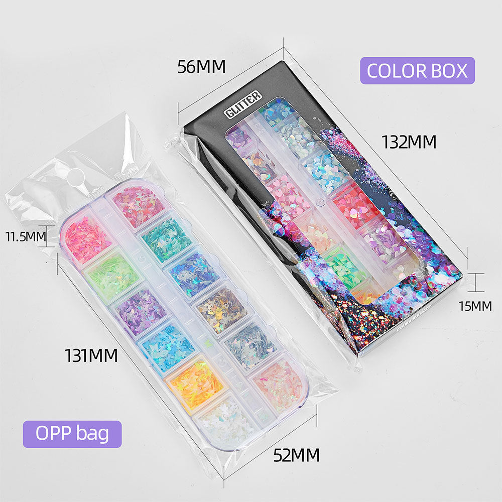 【Valentine's Day Slices Series】Love Heart Shape Polymer Clay Slices for DIY Slime Resin Making Charms Lip Gloss Nail Art Cellphone Decorations Nails Design Halloween Christmas Party Decor