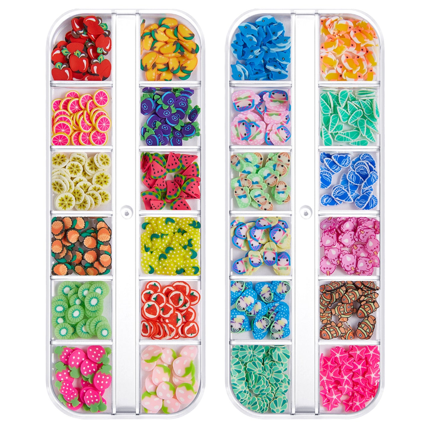 【Fruit Slices Series】Polymer Slices Slices Fimo Slices for DIY Slime Resin Making Charms Lip Gloss Nail Art Cellphone Decorations.
