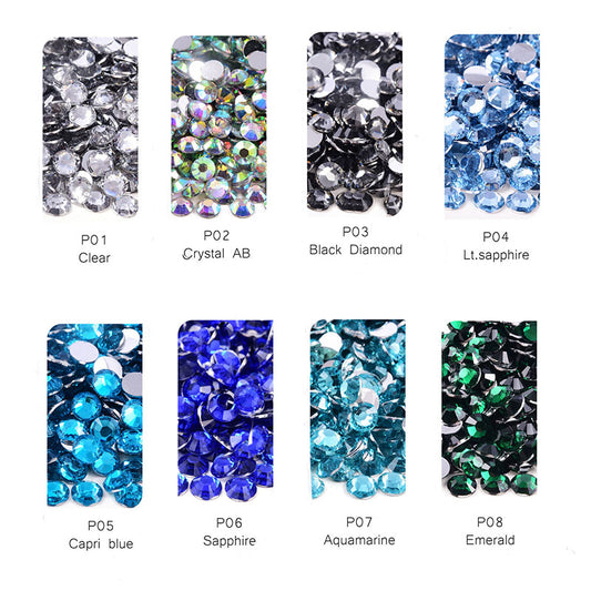 4mm | SS16 | Sliver Bottom |Transparent Rhinestones | Flat Back Rhinestones | Embellishments | Bling | Nail Art | Craft |