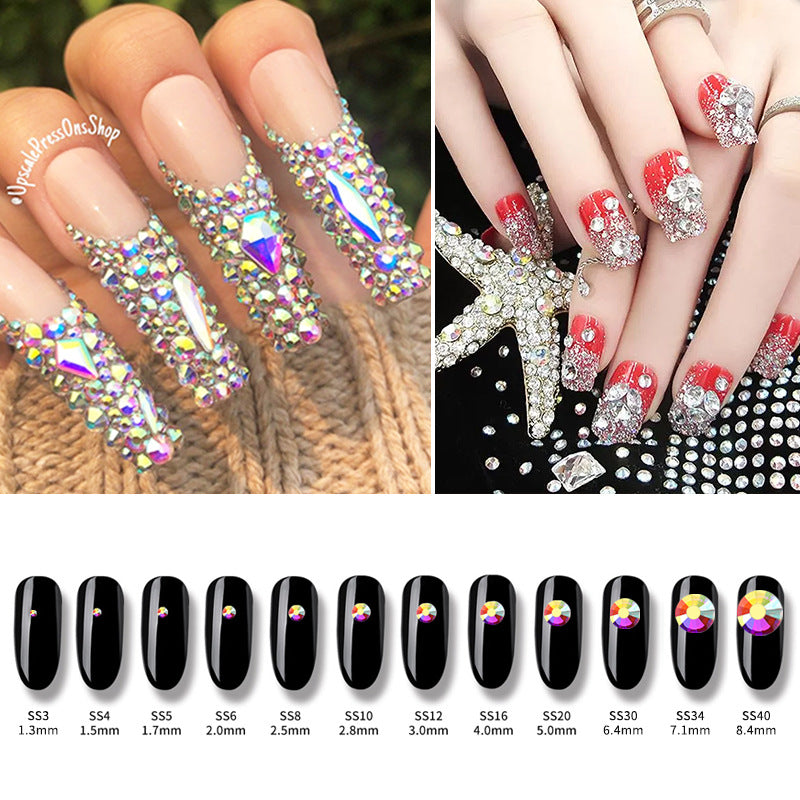 SS3-SS34 Red & Rose Pink Glass Rhinestones | Flat Back Rhinestones | Embellishments | Bling | Nail Art | Craft | 1440PCS