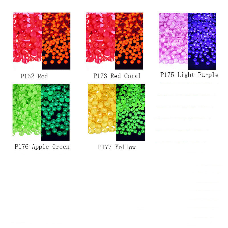 【Glass Neon Rhinestone】 Flat Back Rhinestones | Embellishments | Bling | Nail Art | Craft | 1440PCS