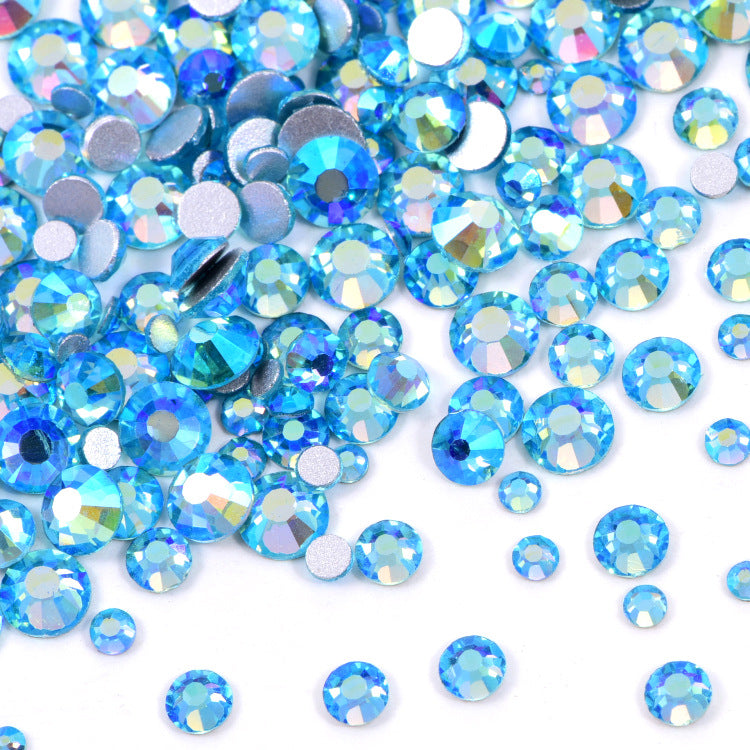 【Mixed Size Glass Rhinestone】SS3-16 |  AB Flat Back Rhinestones | Embellishments | Bling | Nail Art | Craft | DIY | Tumblers | Makeup |Clothes| Jewelry| Decoration