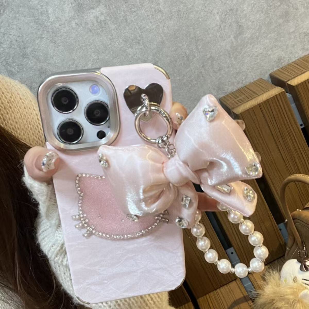Cute KT + Bow Phone Case for iPhone 17 /16 /15/14/13/12/11 Accessories