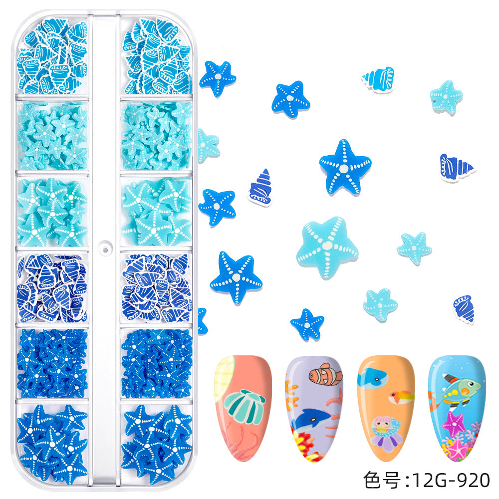 【Ocean Series】Polymer Slices Slices Fimo Slices for DIY Slime Resin Making Charms Lip Gloss Nail Art Cellphone Decorations.