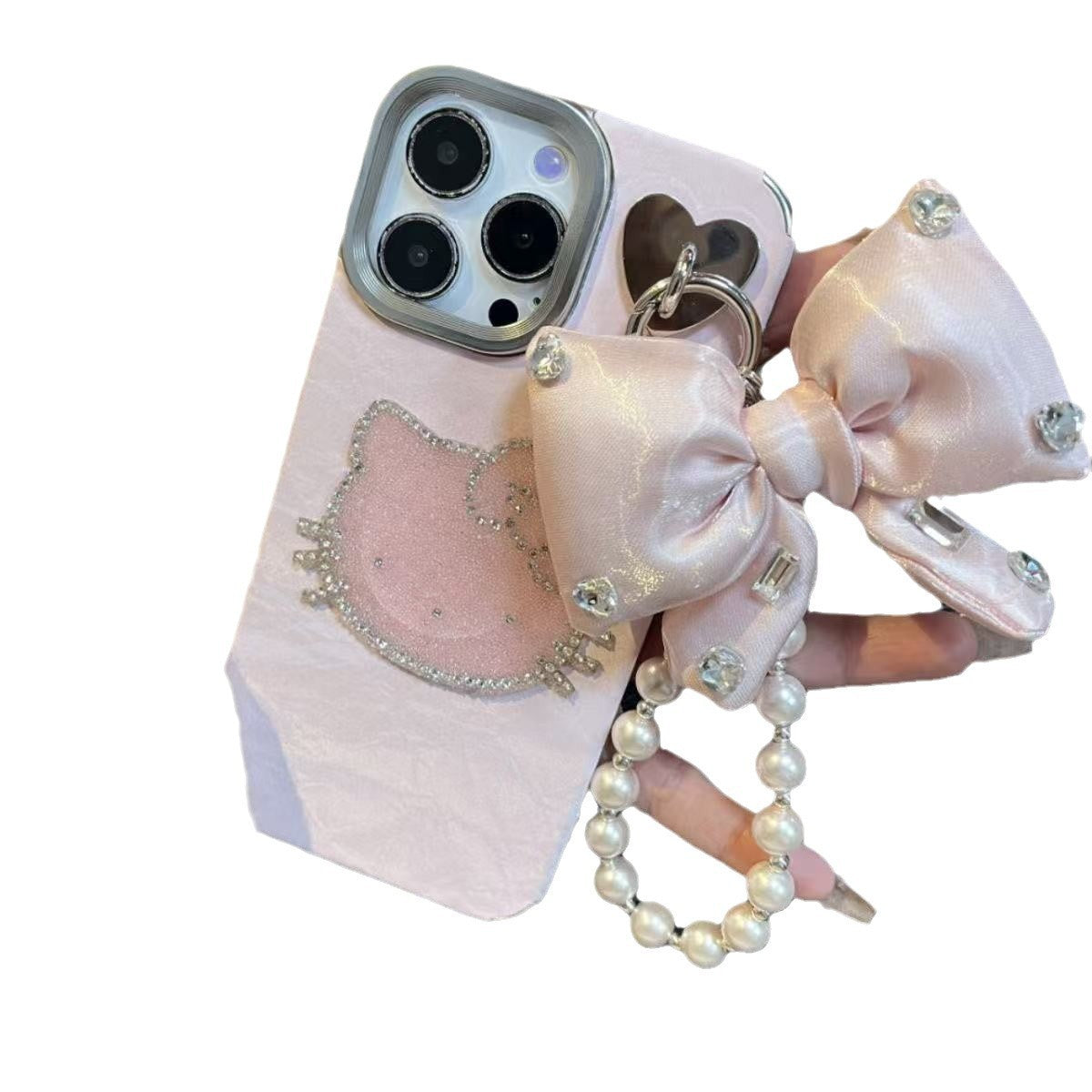 Cute KT + Bow Phone Case for iPhone 17 /16 /15/14/13/12/11 Accessories