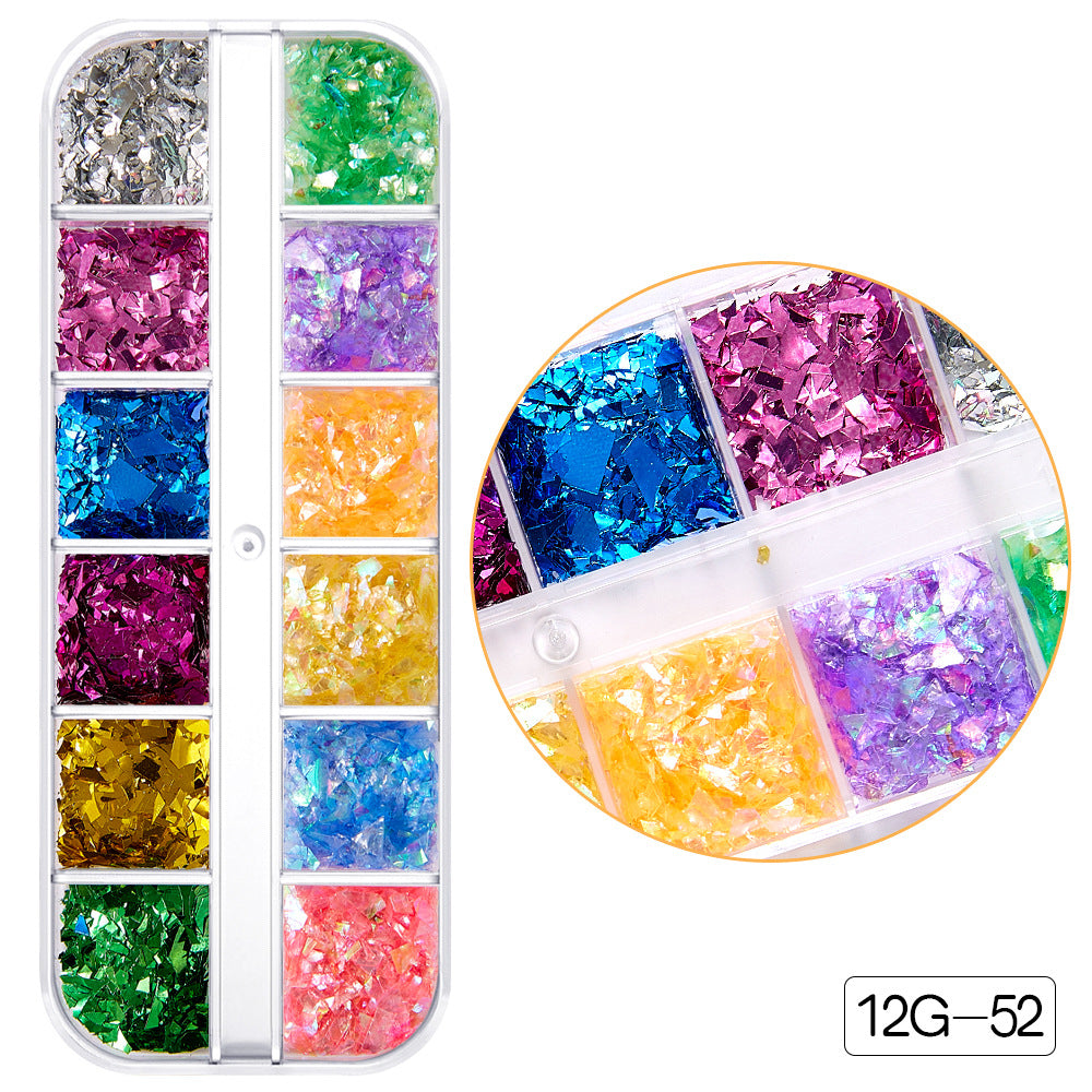 【Christmas Slices Series】Snowflake Santa Claus tree nail accessories nail stickers glitter powder