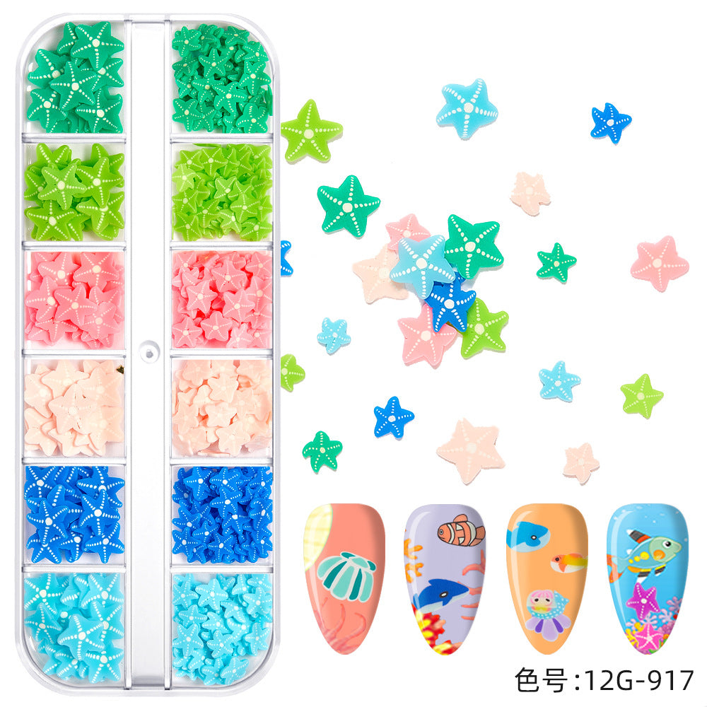 【Ocean Series】Polymer Slices Slices Fimo Slices for DIY Slime Resin Making Charms Lip Gloss Nail Art Cellphone Decorations.