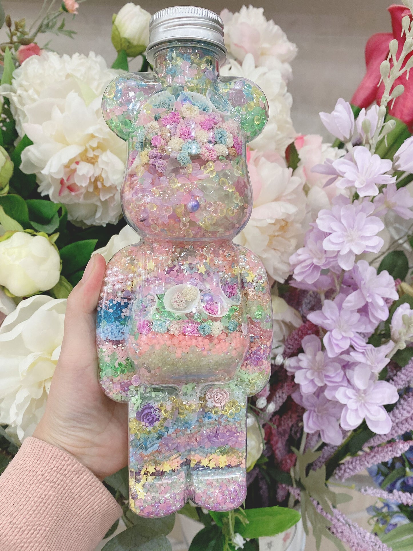 700ml Bear Colorful Spring Appointment Themed Gifts | Birthday Gifts for Women | Desk Decorations | Home Decor | Decorative Ornaments for Living Room, Bedroom, Office Desktop, Cabinets