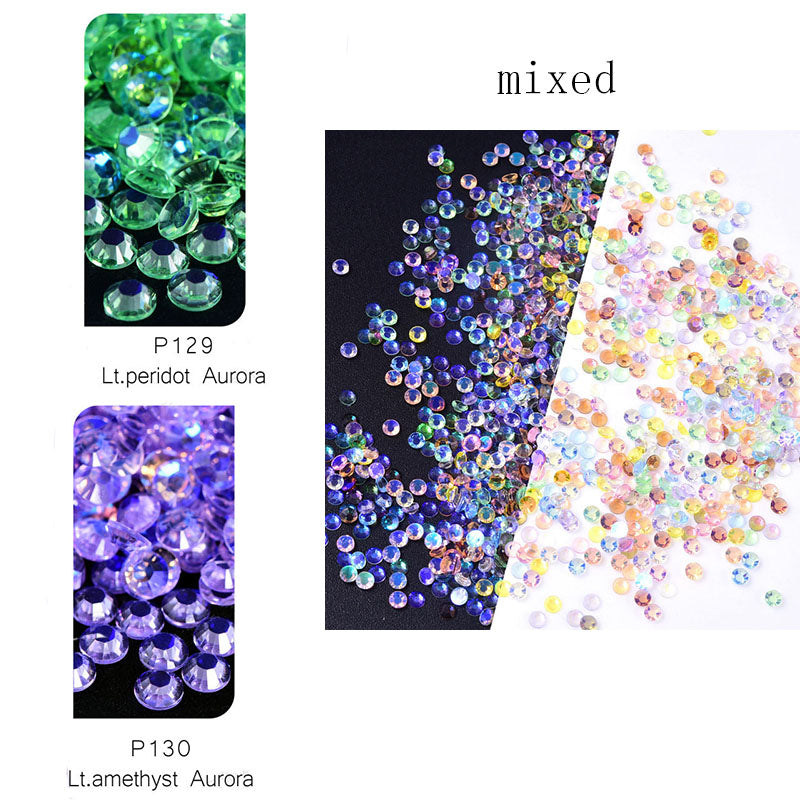 3mm | SS10 | Aurora Rhinestones | Transparent Rhinestones | Flat Back Rhinestones | Embellishments | Bling | Nail Art | Craft |