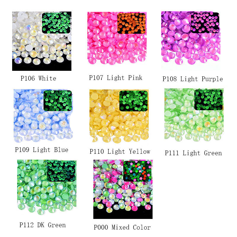 【Luminescence Glass Rhinestone】 Flat Back Rhinestones | Embellishments | Bling | Nail Art | Craft | DIY | Tumblers | Makeup |Clothes| Jewelry| Decoration