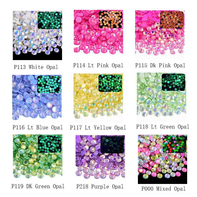 【Opral Luminescence Glass Rhinestone】 Flat Back Rhinestones | Embellishments | Bling | Nail Art | Craft | DIY | Tumblers | Makeup |Clothes| Jewelry| Decoration