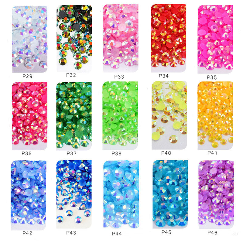 3mm | SS10 | Jelly AB Rhinestones | Flat Back Rhinestones |Embellishments | Bling | Nail Art | Craft |
