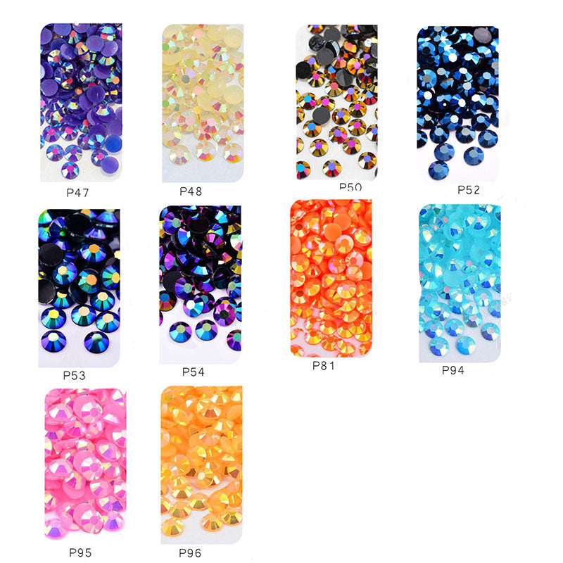 4mm | SS16 | Jelly AB Rhinestones | Flat Back Rhinestones |Embellishments | Bling | Nail Art | Craft |